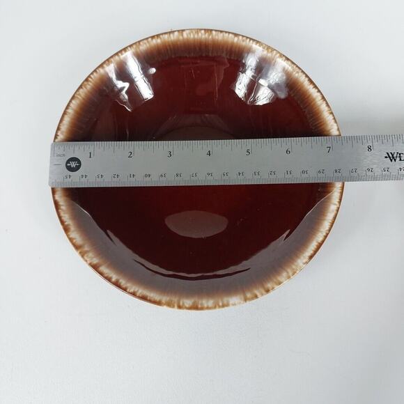 VTG Pottery USA‎ Brown Drip Glaze Salad Soup Bowl - Picture 3 of 3